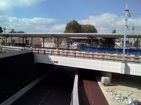 Onder het spoor bij Harderwijk Station - Fietsroute- verbindingsweg